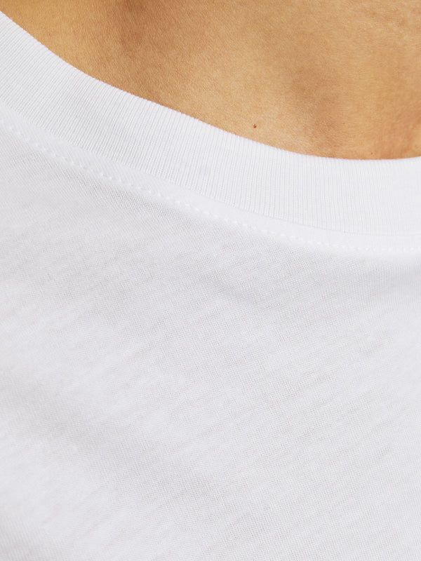 Jack & Jones Art Regular Fit 100% Cotton T-Shirt-WHITE - Borderland Muff