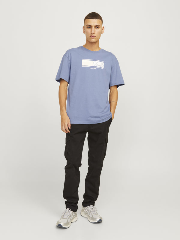 Jack & Jones Art Regular Fit 100% Cotton T-Shirt-FLINT - Borderland Muff