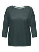 Only Carmakoma Ladies Plus Size Caralba regular Fit 3/4 Top-GREEN - Borderland Muff