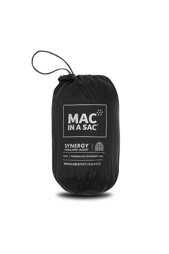 Mac In A Sac Mens Synergy Insulated Packable Jacket-BLACK - Borderland Muff
