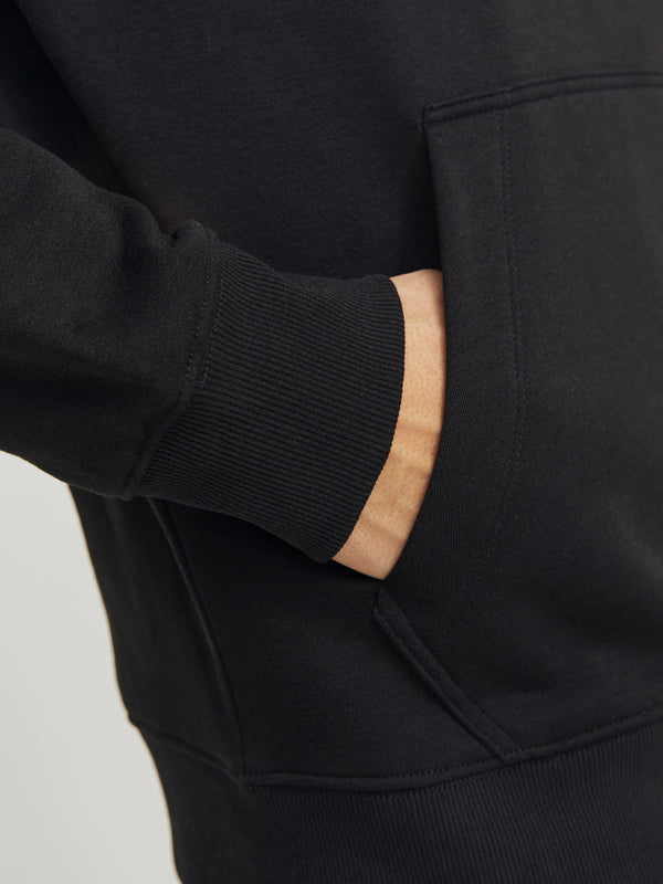 Jack & Jones Mens Regular Fit Outdoor Hoody-BLACK - Borderland Muff