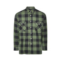 Champion Mens Arran 100% Cotton Yarn Dyed Flannel Check Shirt-GREEN - Borderland Muff