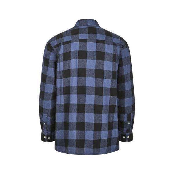 Champion Mens Arran 100% Cotton Yarn Dyed Flannel Check Shirt-BLUE - Borderland Muff