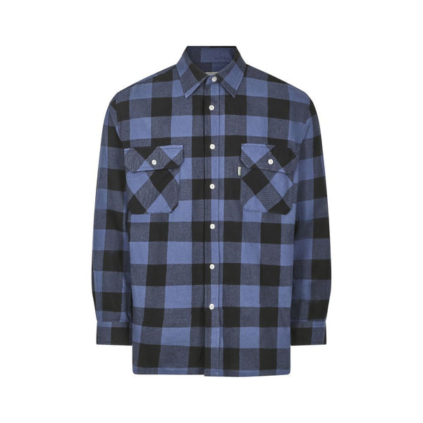 Champion Mens Arran 100% Cotton Yarn Dyed Flannel Check Shirt-BLUE - Borderland Muff