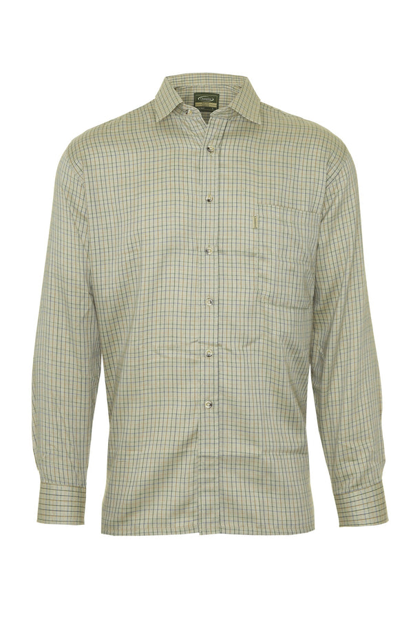 Champion Mens Cartmel Brushed Inner Check Shirt-OLIVE - Borderland Muff