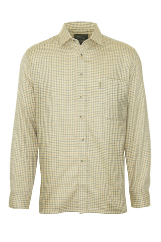 Champion Mens Cartmel Brushed Inner Check Shirt-STONE - Borderland Muff