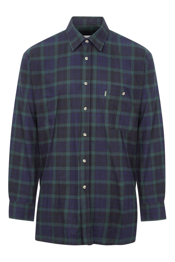 Champion Mens Matlock 100% Cotton Check Shirt-GREEN - Borderland Muff