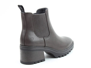 Heavenly Feet Ladies Mariele Block Heel Chelsea Boot-DARK EARTH - Borderland Muff