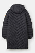 Lighthouse Ladies Water Repellent Insulated Hooded Laurel Mid Length Coat-BLACK - Borderland Muff