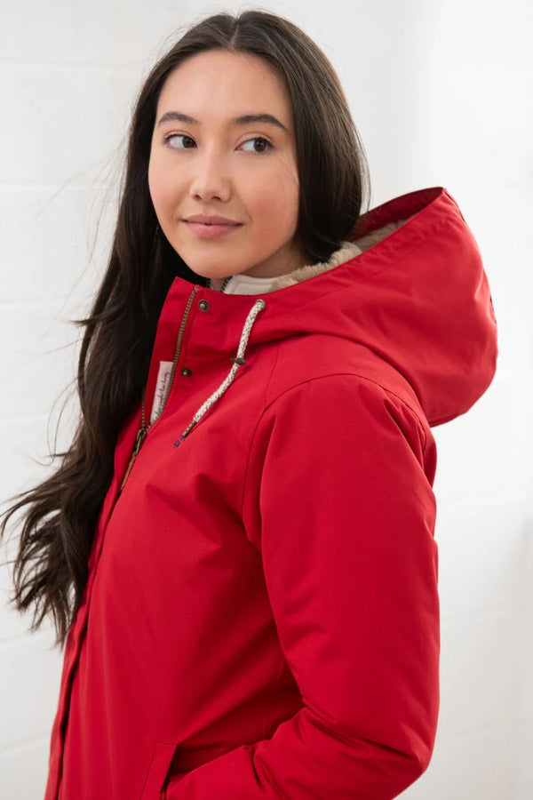 Lighthouse Ladies Waterproof Breathable Windproof Scarlett Mid-hip Coat-RED - Borderland Muff