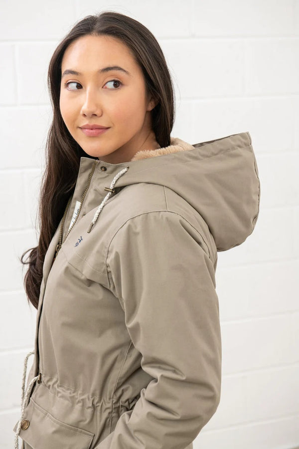 Lighthouse Ladies Waterproof Windproof Breathable Isobel 3/4 Length Coat-MOCHA - Borderland Muff