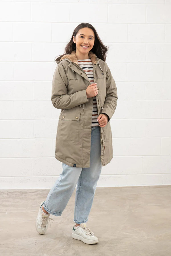 Lighthouse Ladies Waterproof Windproof Breathable Isobel 3/4 Length Coat-MOCHA - Borderland Muff