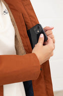 Lighthouse Ladies Waterproof Windproof Breathable Isobel 3/4 Length Coat-RUSTIC BROWN - Borderland Muff