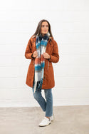 Lighthouse Ladies Waterproof Windproof Breathable Isobel 3/4 Length Coat-RUSTIC BROWN - Borderland Muff