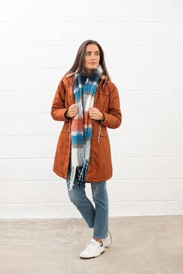 Lighthouse Ladies Waterproof Windproof Breathable Isobel 3/4 Length Coat-RUSTIC BROWN - Borderland Muff