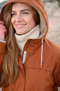 Lighthouse Ladies Waterproof Windproof Breathable Isobel 3/4 Length Coat-RUSTIC BROWN - Borderland Muff