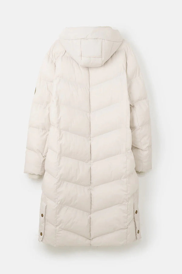 Lighthouse Ladies Relaxed Fit Long Water Repellent Savannah Padded Coat-CREAM - Borderland Muff