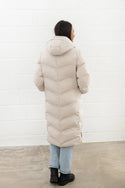 Lighthouse Ladies Relaxed Fit Long Water Repellent Savannah Padded Coat-CREAM - Borderland Muff