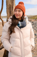 Lighthouse Ladies Relaxed Fit Long Water Repellent Savannah Padded Coat-CREAM - Borderland Muff