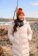 Lighthouse Ladies Relaxed Fit Long Water Repellent Savannah Padded Coat-CREAM - Borderland Muff