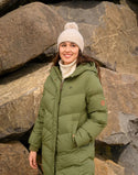 Lighthouse Ladies Relaxed Fit Long Water Repellent Savannah Padded Coat-OLIVE - Borderland Muff