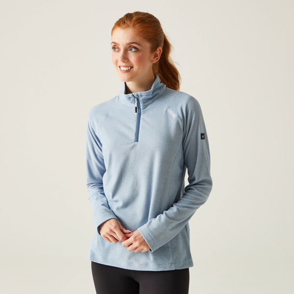 Regatta Ladies Montes Lightweight Half-Zip Fleece-BLUE - Borderland Muff