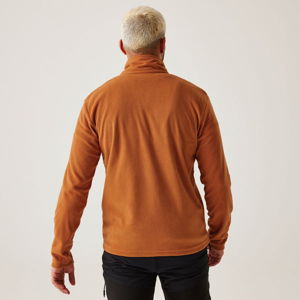 Regatta Mens Thompson Lightweight Half Zip Fleece-BURNT - Borderland Muff