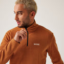 Regatta Mens Thompson Lightweight Half Zip Fleece-BURNT - Borderland Muff