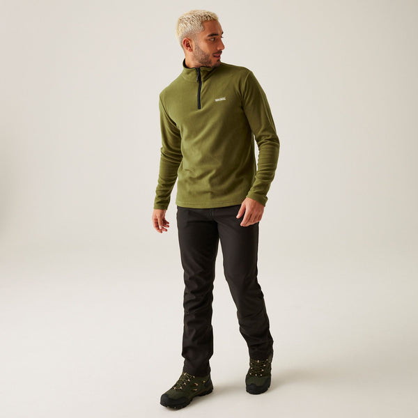 Regatta Mens Thompson Lightweight Half Zip Fleece-GREEN - Borderland Muff