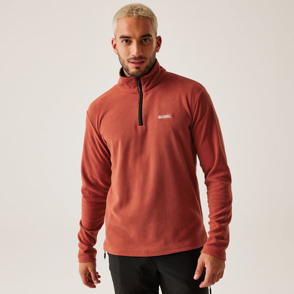 Regatta Mens Thompson Lightweight Half Zip Fleece-OCHRE - Borderland Muff