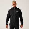 Regatta Mens Hadfield Full Zip Fleece-BLACK - Borderland Muff