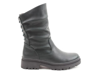 Heavenly Feet Ladies Low Calf/Tall Ankle Vegan Friendly Gretel Boot-OCEAN DEEP - Borderland Muff