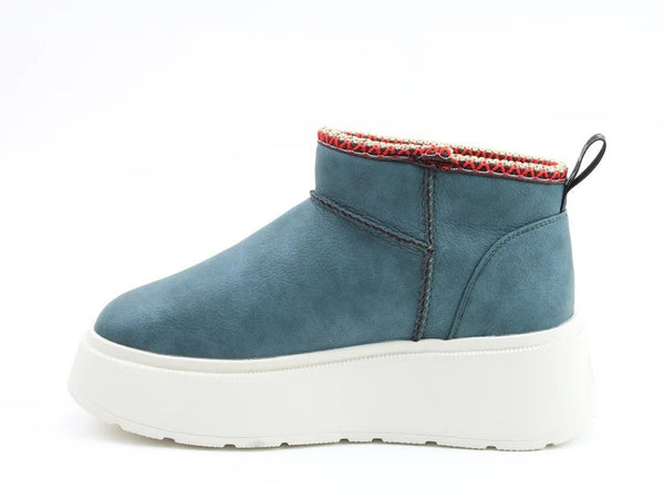 Heavenly Feet Ladies Litesole Vegan Friendly Arlo Bootee-BLUE - Borderland Muff
