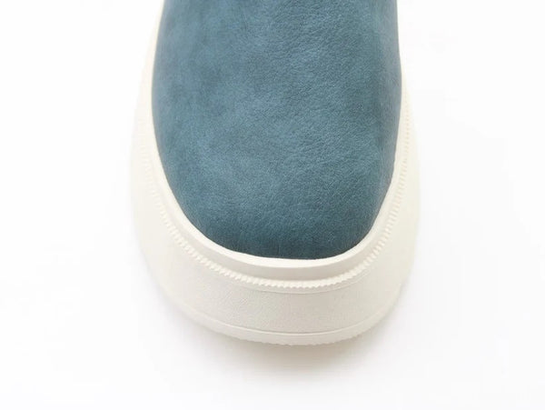 Heavenly Feet Ladies Litesole Vegan Friendly Arlo Bootee-BLUE - Borderland Muff