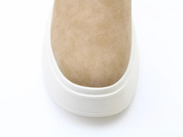 Heavenly Feet Ladies Litesole Vegan Friendly Arlo Bootee-SAND - Borderland Muff
