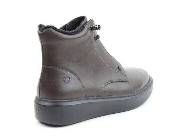Heavenly Feet Ladies Vegan Friendly Litesole Petra Ankle Boot-DARK EARTH - Borderland Muff