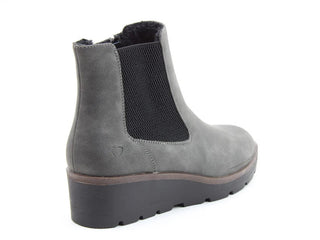 Heavenly Feet Ladies Vegan Friendly Low Wedge Ottavia Ankle Boot-GREY - Borderland Muff