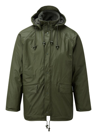 Fort Flex Mens Lined Waterproof Windproof Work Jacket-GREEN - Borderland Muff
