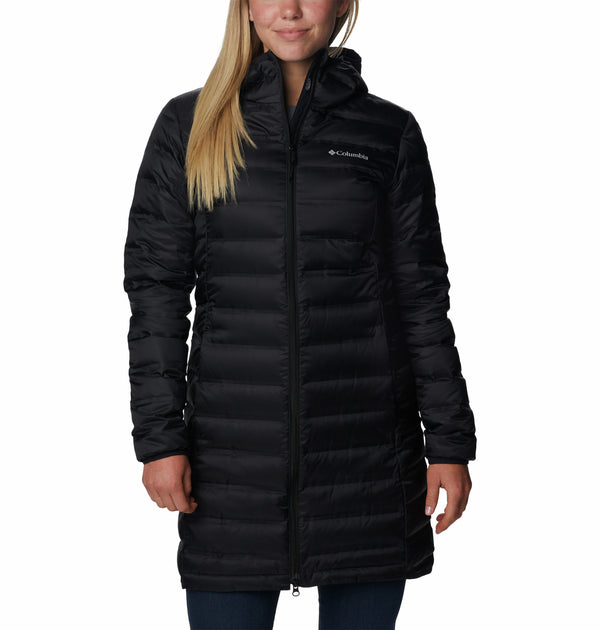 Columbia Ladies Lake 22 II Down Long Hooded Jacket-BLACK - Borderland Muff