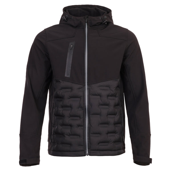 Tuff Stuff Mens Stratford Water Resistant Hooded Softshell Work Jacket - Borderland Muff