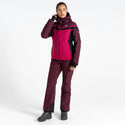 Dare2b Ladies Flurry Waterproof Breathable Stretch Ski Jacket-BERRY - Borderland Muff