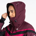 Dare2b Ladies Flurry Waterproof Breathable Stretch Ski Jacket-BERRY - Borderland Muff
