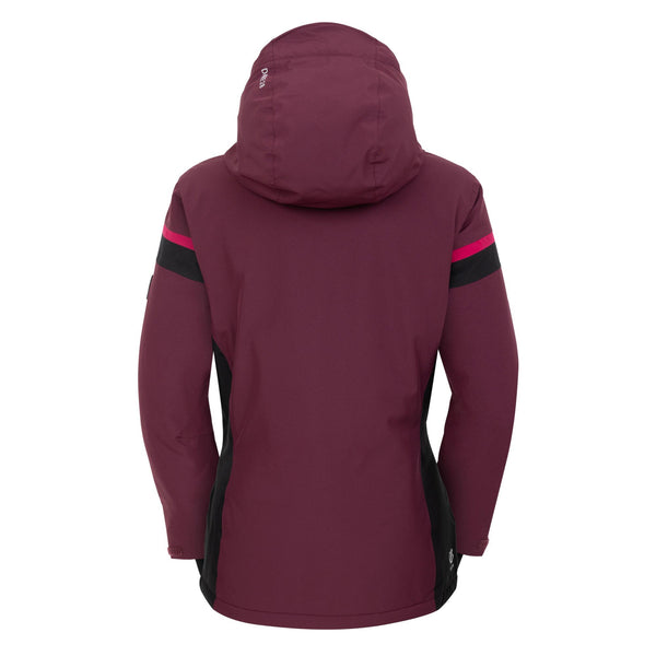 Dare2b Ladies Flurry Waterproof Breathable Stretch Ski Jacket-BERRY - Borderland Muff