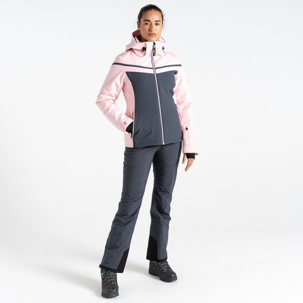 Dare2b Ladies Flurry Waterproof Breathable Stretch Ski Jacket-ROSE - Borderland Muff