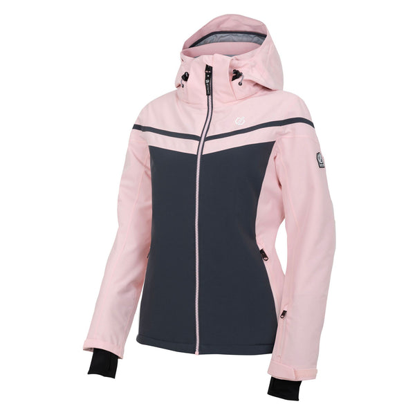 Dare2b Ladies Flurry Waterproof Breathable Stretch Ski Jacket-ROSE - Borderland Muff