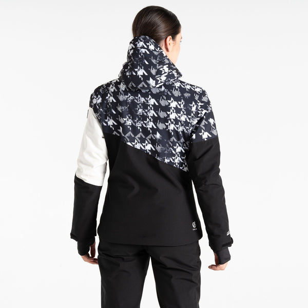 Dare2b Ladies Ice III Waterproof Breathable Stretch Ski Jacket-BLACK - Borderland Muff