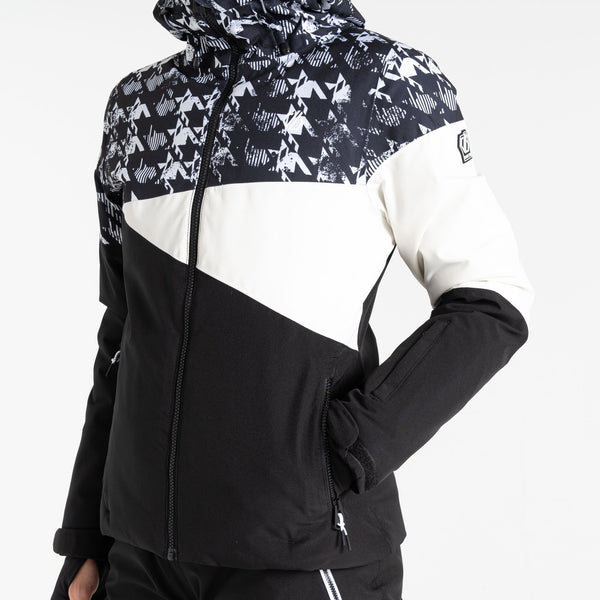Dare2b Ladies Ice III Waterproof Breathable Stretch Ski Jacket-BLACK - Borderland Muff