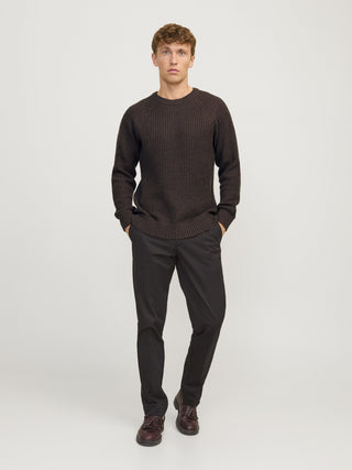 Jack & Jones Knit Crew Neck-MULCH - Borderland Muff