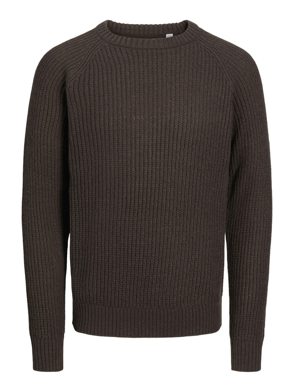 Jack & Jones Knit Crew Neck-MULCH - Borderland Muff