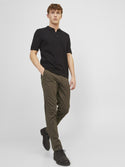 Jack & Jones Mens Marco Bowie Slim Fit Smart Casual Chino Trouser - Borderland Muff